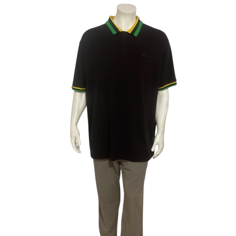 Lacoste Men’s Navy Rubber Croc Logo Polo Shirt